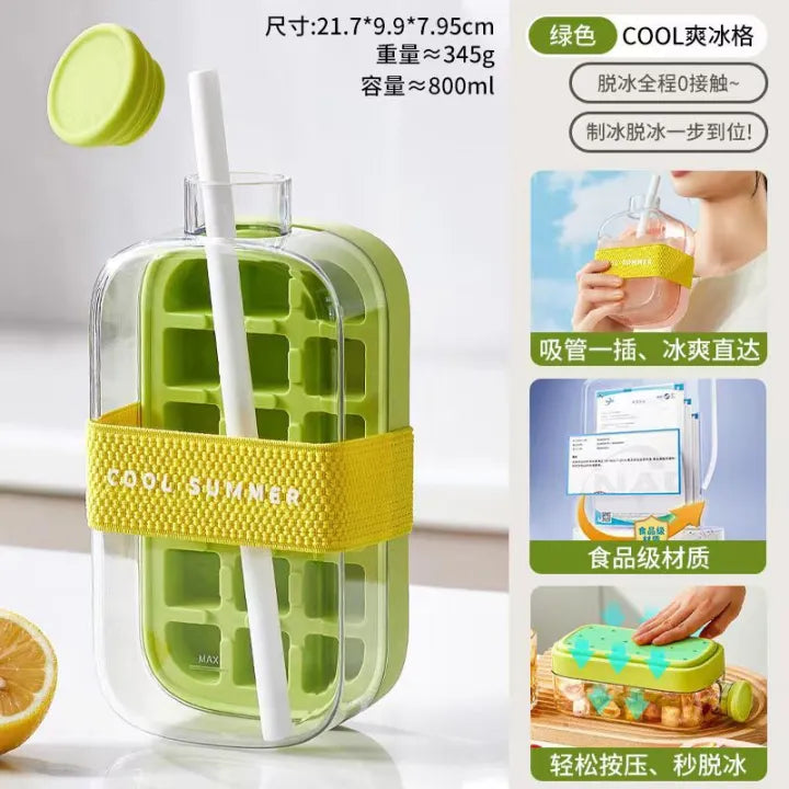 Ice Cube Maker with Cover Easy to Make 15 Ice Perfect for Home Parties Festivals