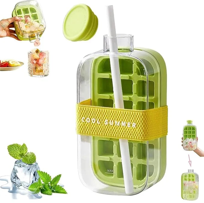 Ice Cube Maker with Cover Easy to Make 15 Ice Perfect for Home Parties Festivals