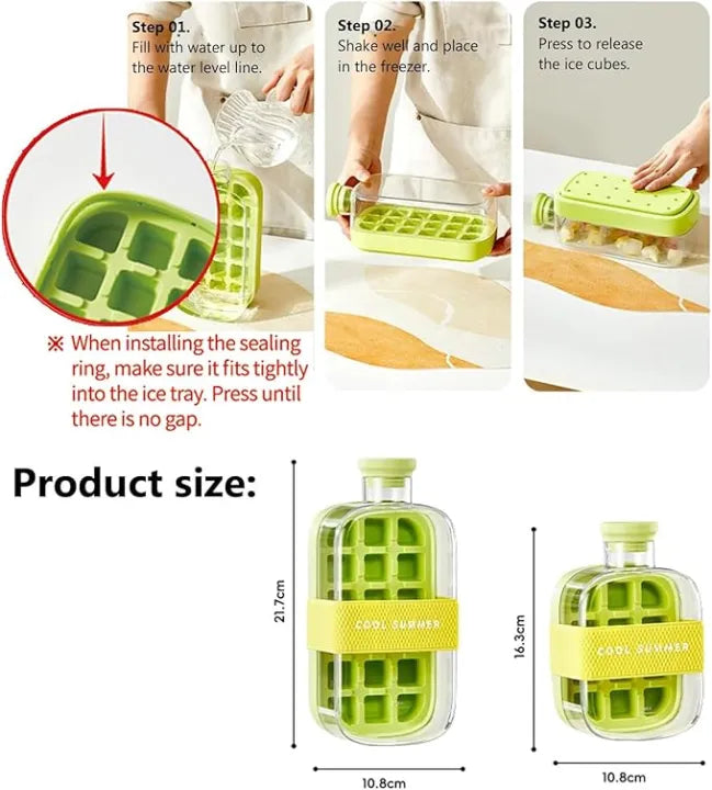 Ice Cube Maker with Cover Easy to Make 15 Ice Perfect for Home Parties Festivals