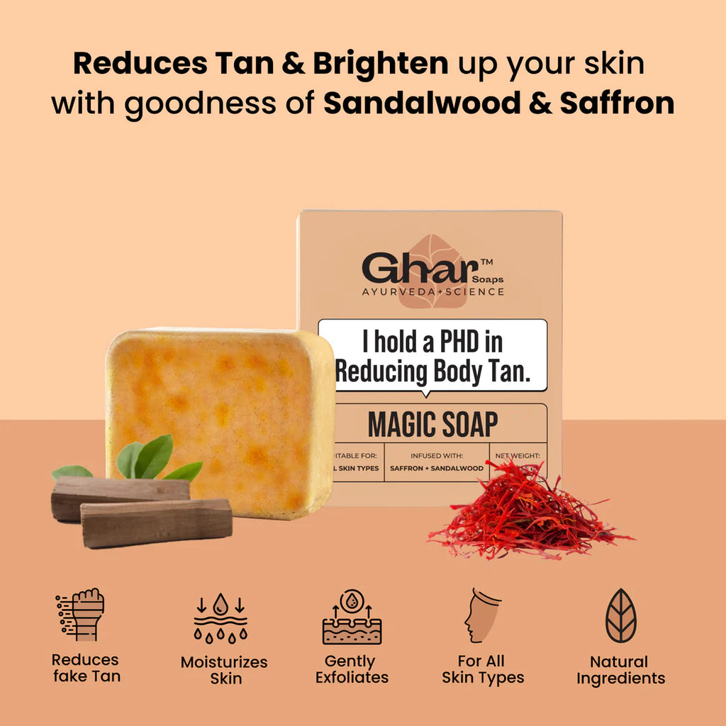 Magic Soap Saffron and Sandalwood Ghar Soaps