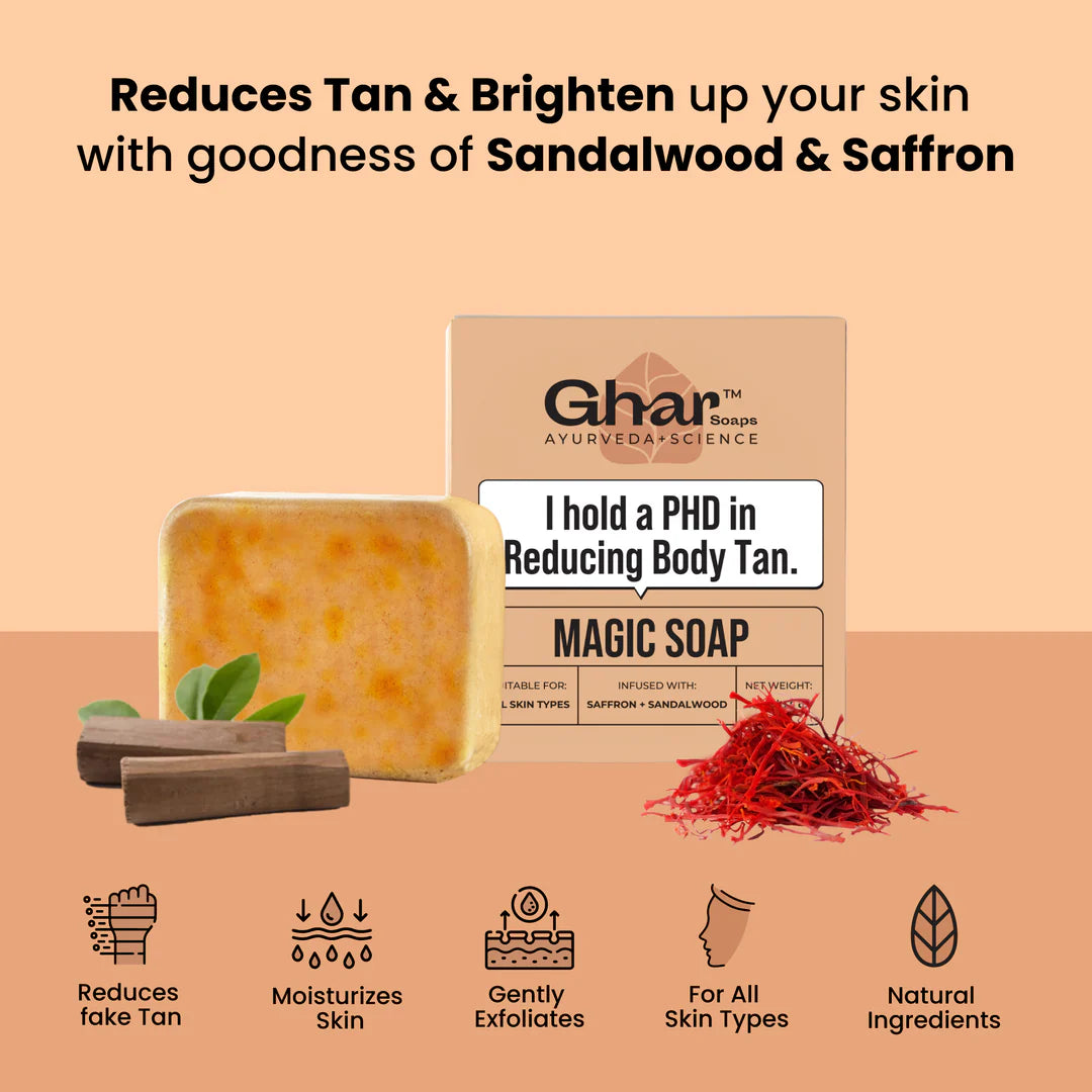 Magic Soap Saffron and Sandalwood Ghar Soaps