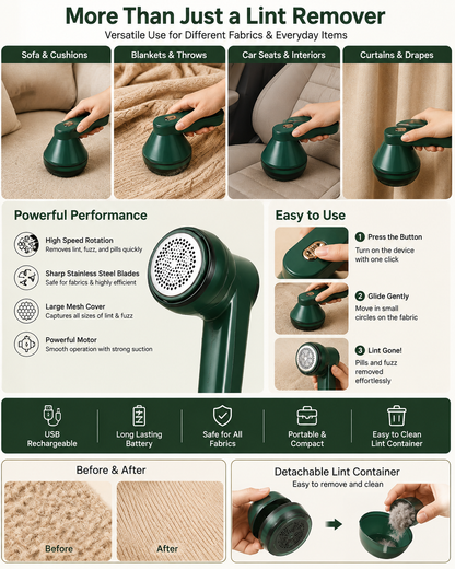 Rechargeable Electric Clothing Lint Remover